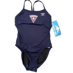 The Finals Women One Piece GUARD Swimsuit Skimpback - Navy Blue - Size 28